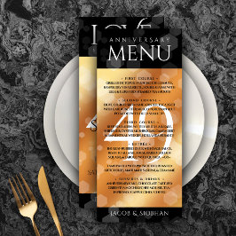 Elegant 49:e årsdagen för koppar-Bröllop Meny