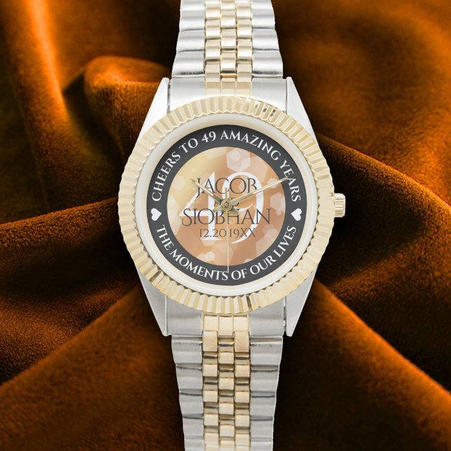 Elegant 49:e kopparbröllopsjubileum armbandsur (Elegant 49th Copper Wedding Anniversary Wristwatch Cover Photo)