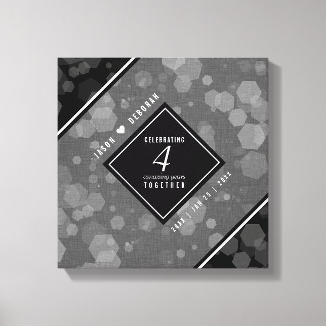 Elegant 4:e årsdagen efter Linen Bröllop i Firande Canvastryck (Framsida)