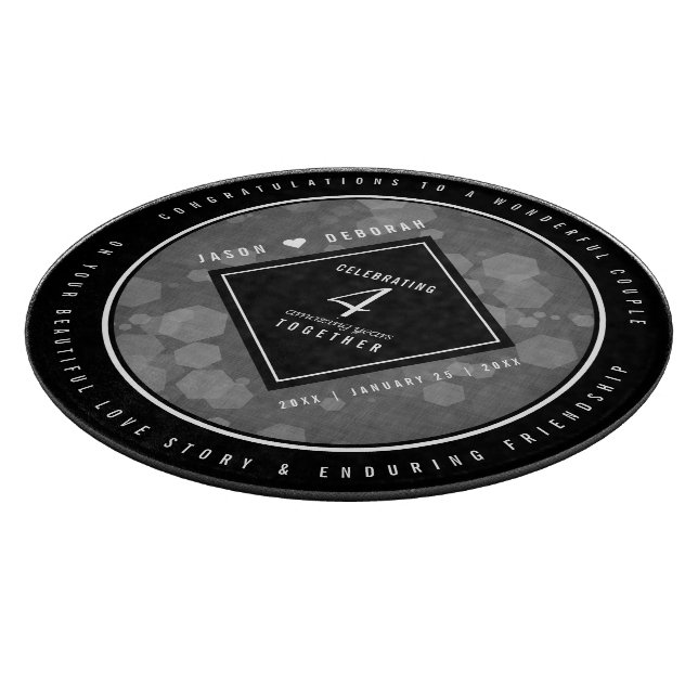 Elegant 4:e Linen Bröllop-årsdagen (Hörn)