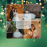 Elegant 4 Photo Collage Newlyweds Bröllop Photo Julgransprydnad Keramik<br><div class="desc">Elegant 4 Photo Collage Newlyweds Bröllop Photo Ceramic Ornament</div>