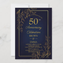 Elegant 50-års bröllopsjubileum Blommig Firande