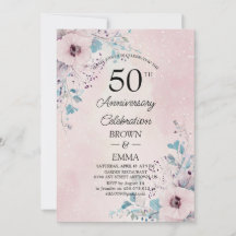 Elegant 50-års bröllopsjubileum Blommig Firande