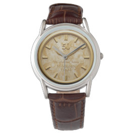 Elegant 50-års bröllopsjubileum Guldklocka Armbandsur