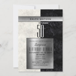 Elegant 50-årsfirande inbjudningar