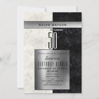 Elegant 50-årsfirande inbjudningar