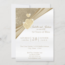 Elegant 50-årsjubileum inbjudningar