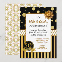 Elegant 50-årsjubileumspartaj Invitation