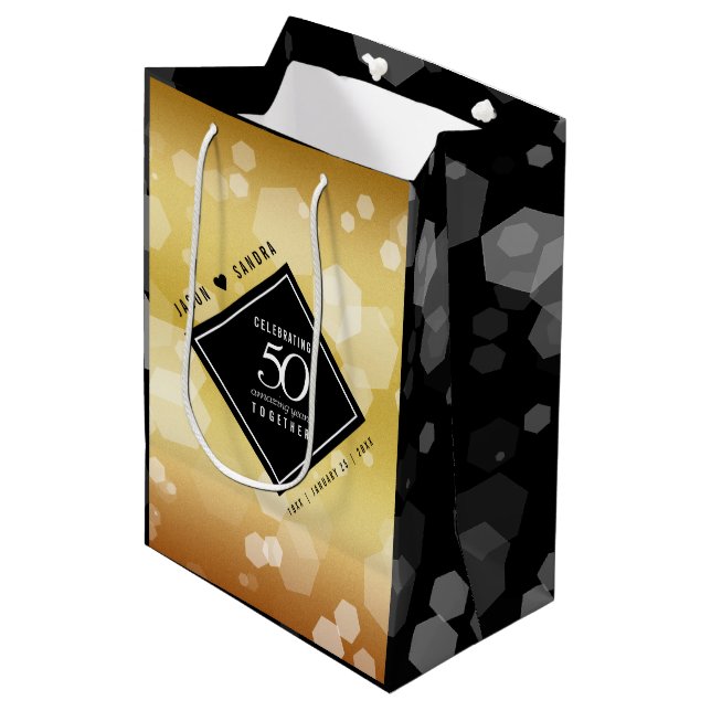 Elegant 50:e årsdagen av Golden Bröllop (Framsidan Vinklad)
