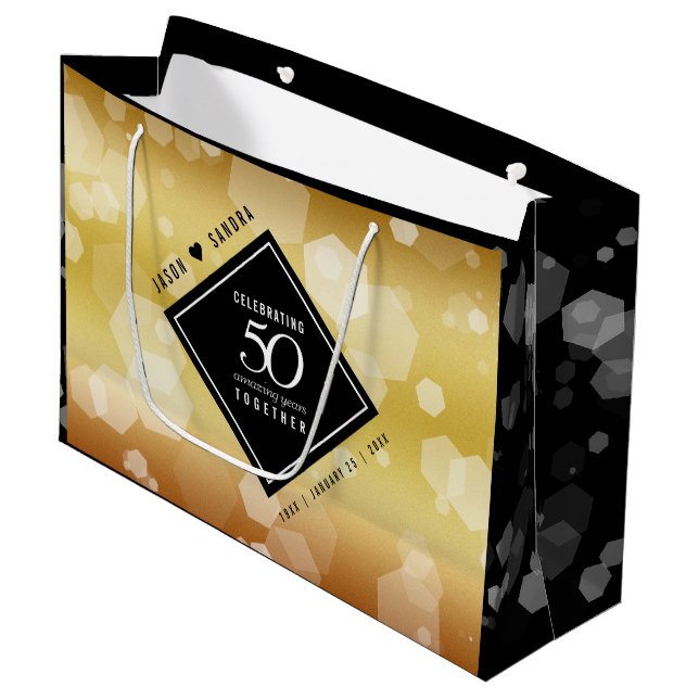Elegant 50:e årsdagen av Golden Bröllop (Framsidan Vinklad)