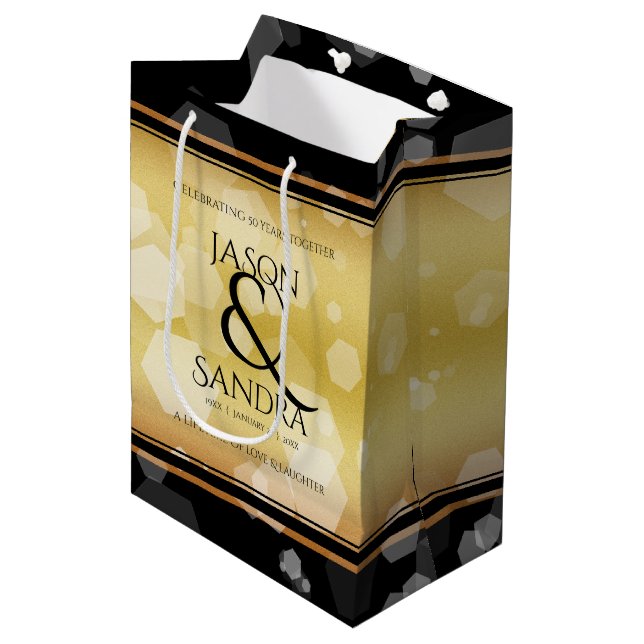 Elegant 50:e årsdagen av Golden Bröllop (Framsidan Vinklad)