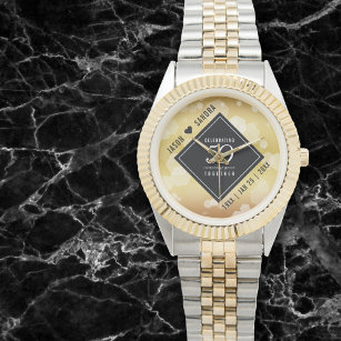 Elegant 50:e årsdagen av Golden Bröllop Armbandsur