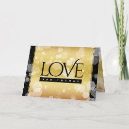 Elegant 50:e årsdagen av Golden Bröllop Tack Kort