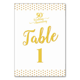 Elegant 50:e Bröllop-årsdagen Bordsnummer