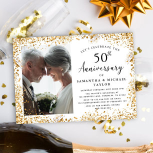 Elegant 50:e Bröllop-årsdagen Inbjudningar