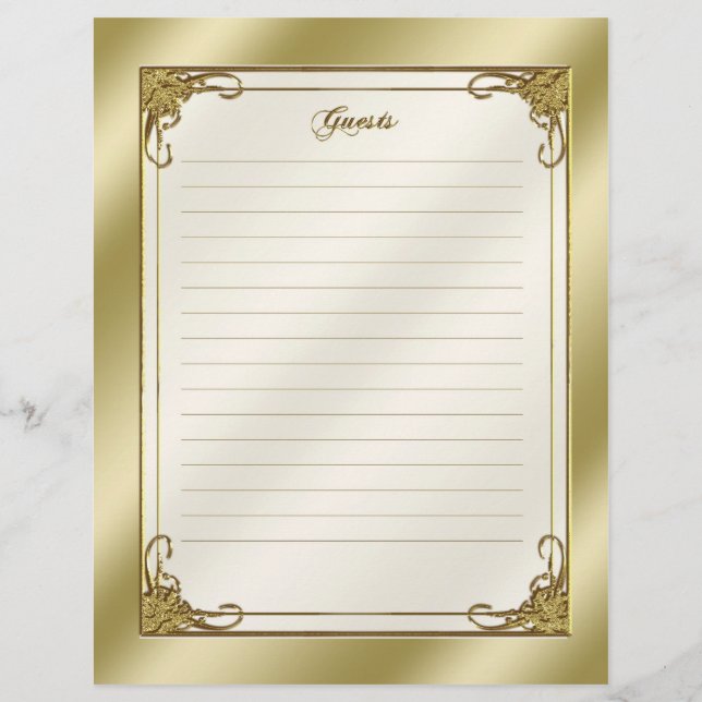 Elegant 50:e Bröllop-årsgäst (Framsida)