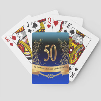 Elegant 50:e Bröllop-årsgåvor Spelkort
