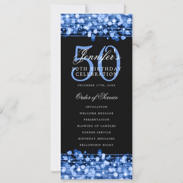 Elegant 50:e födelsedag: flottan i Ljus Inbjudningar (Framsida)