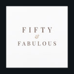 Elegant 50:e födelsedag inbjudningar<br><div class="desc">Elegant 50:e födelsedagsinbjudan. Fin,  god design med chokladbrunt och karamellantytt färgad på elfenbensvit fram och bak. Anpassa med information om firande och osa. Visa matchande produkter med mera i vår Zazzle-butik,  Arly & Co.</div>