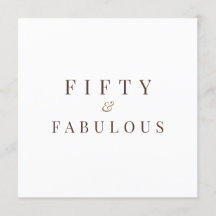 Elegant 50:e födelsedag