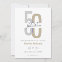 Elegant 50:e födelsedag och modern modern