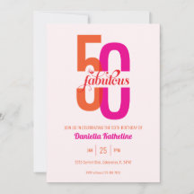 Elegant 50:e födelsedag och Rosa för Orange
