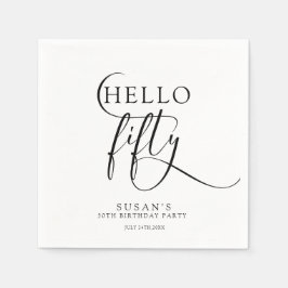 Elegant 50:e födelsedagen pappersservett