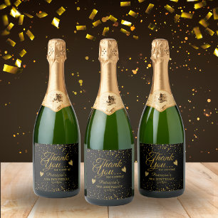 Elegant 50:e födelsedagen svart och Guld Tack