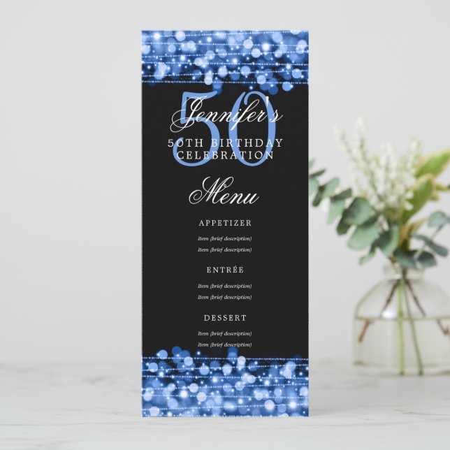 Elegant 50:e Födelsedagsfesten Ljus Inbjudningar (Stående Fram)