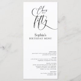 Elegant 50:e Födelsedagsfestens meny