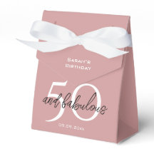 Elegant 50 & Fabulous Birthday Dusty Pink Girly 