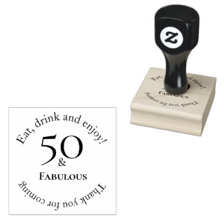 Elegant 50 & Fabulous Black 50:e födelsedagen Stämpel