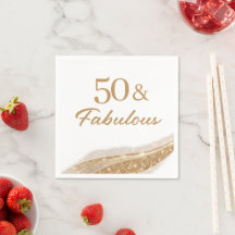 Elegant 50 & Fantastisk Guld Födelsedagsfest