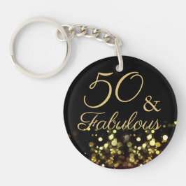 Elegant 50 och Fabulous Black och Guld Glitter