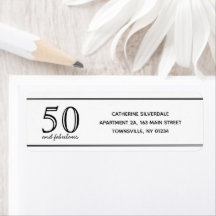 Elegant 50 och Fabulous Typography-Returadress