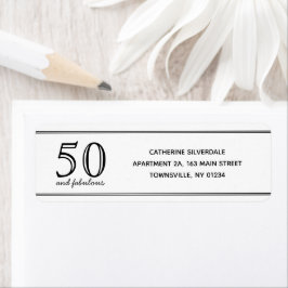Elegant 50 och Fabulous Typography-Returadress Returadress Etikett