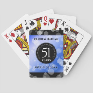 Elegant 51:a årsdagen för Sapphire Bröllop Casinokort