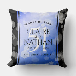 Elegant 51:a årsdagen för Sapphire Bröllop Kudde