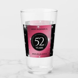 Elegant 52:a stjärn rubin bröllopsjubileum glaskopp
