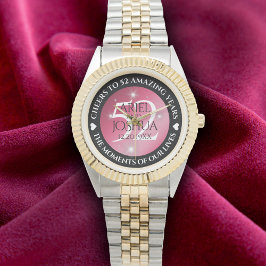 Elegant 52:a stjärnan Ruby Bröllop-årsdagen Armbandsur