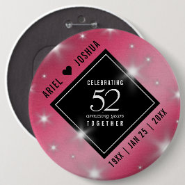 Elegant 52:a stjärnan Ruby Bröllop-årsdagen Knapp