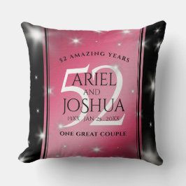 Elegant 52:a stjärnan Ruby Bröllop-årsdagen Kudde