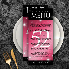 Elegant 52:a stjärnan Ruby Bröllop-årsdagen Meny