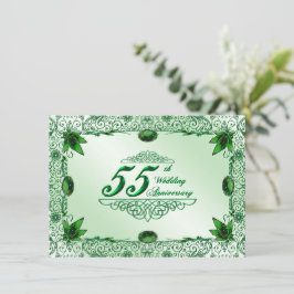 Elegant 55-års bröllopsjubileum 11x15,5 cm Inbjuda Inbjudningar