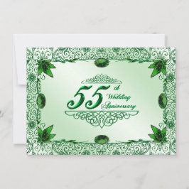Elegant 55-års bröllopsjubileum 11x15,5 cm Inbjuda Inbjudningar