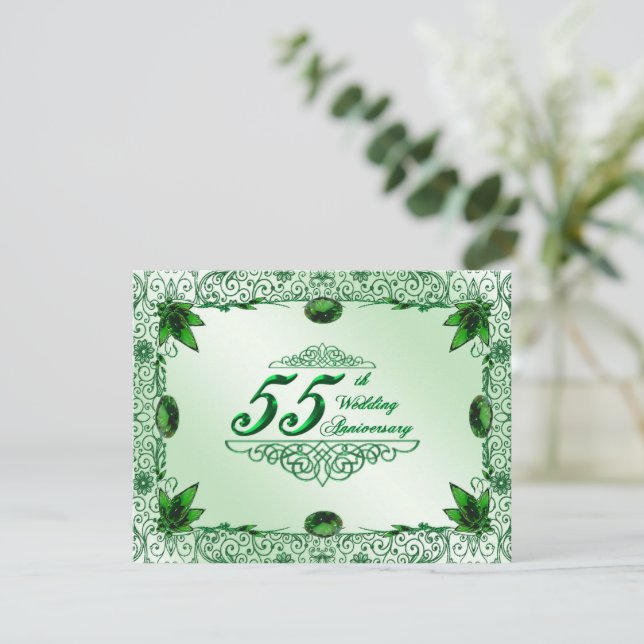 Elegant 55-års bröllopsjubileum 4.25 x 5.5 Inbjuda Inbjudningar (Stående Fram)