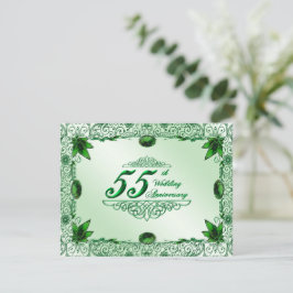 Elegant 55-års bröllopsjubileum 4,25 x 5,5 Inbjuda Inbjudningar