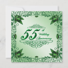 Elegant 55-års bröllopsjubileum 5.25x5.25 Inbjudan