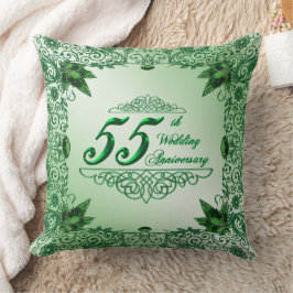 Elegant 55:e Bröllop-årsdagen Dekorativ kudde