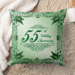 Elegant 55:e Bröllop-årsdagen Dekorativ kudde